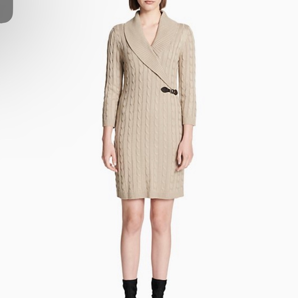 Calvin Klein Cable Knit Sweater Dress